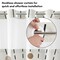 Americanflat 72x75 Hookless Shower Curtain - Abstract Black Bronze Shower Curtain with Sheer Panel, Snap-In Liner, and Grommets - 100% Polyester
